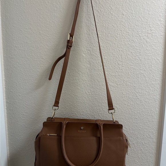 Modalu Tan Leather Satchel - Picture 2 of 4